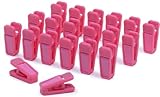 Slim-Line Set of (20) Finger Clips (Hot Pink)