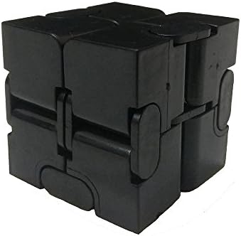 Fidget Infinity Cube,Kawaboss Fidgeting Stress Reducer Anxiety Relief Toys. EDC Killing Time Toys โ For ADD, ADHD, Anxiety, Autism. Portable Size for adults and children (Black)