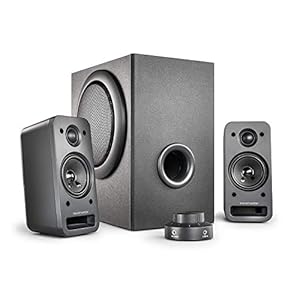 wavemaster MX3+ 2.1 luidsprekersysteem (50 Watt) actieve boxen voor TV/Tablet/Smartphone/PC zwart (66503)