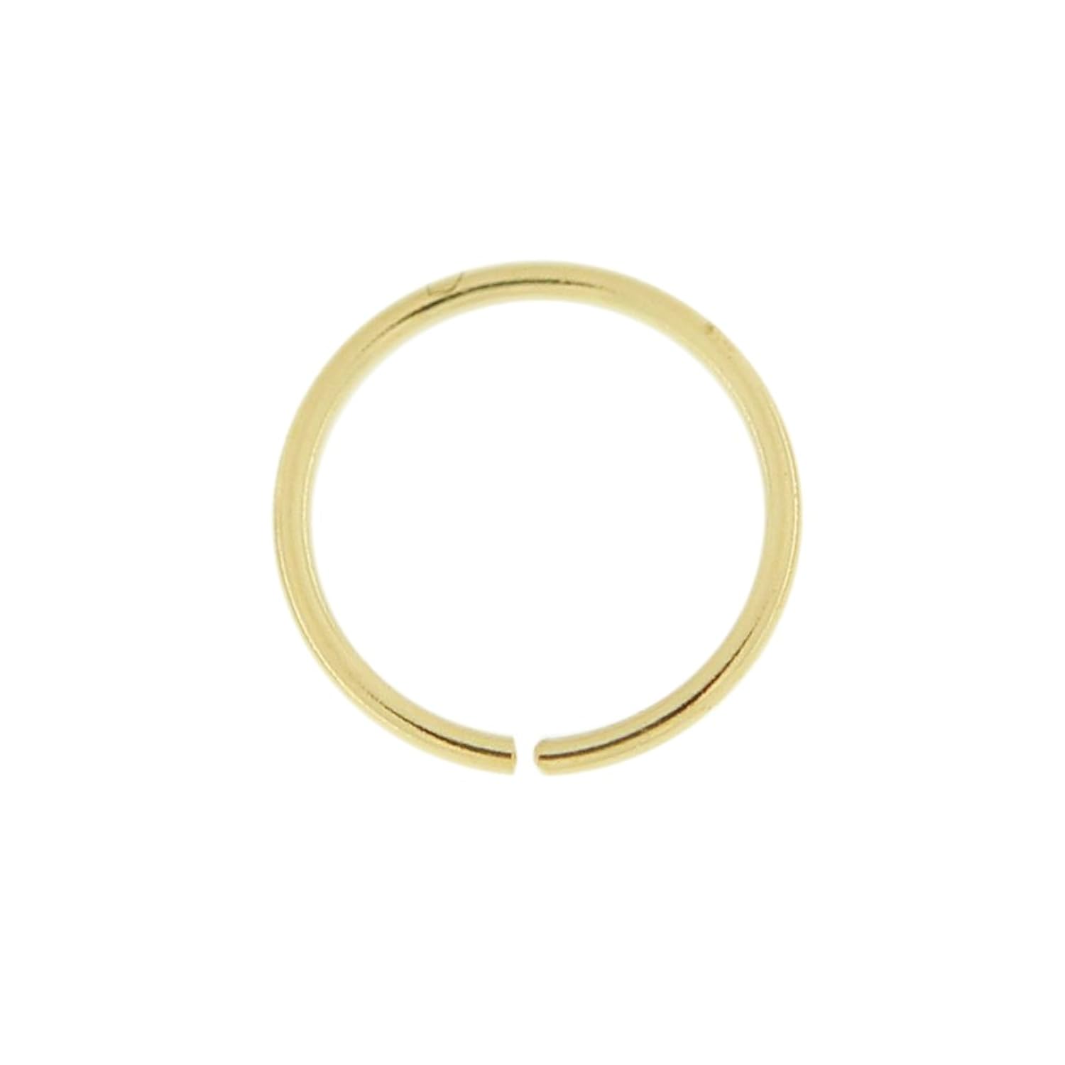 Calibrador de K oro MM de di?metro aro abierto continuo nariz anillo