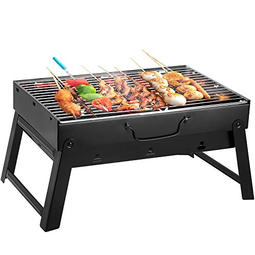 EVOLAND BBQ Charcoal Grill, Folding Portable Lightweight Small Barbecue Grill Tools for Outdoor Grilling Cooking Camping Hiking Picnics Tailgating Backpacking Party - Thumbnail 7
