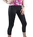 AERO|TECH|DESIGNS | Women's USA Classic Cycling Capris | Padded Compression Spandex Capri | Medium | Black