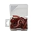 WINOMO 20g Soft Lures Plastic Lifelike Fake Earthworm Grub Worm Fishing Lures Baits (Red)