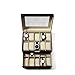 TWING Black Pu Leather 20 Grid Jewelry Watch Display Organizer Gloss Top Box Case Large