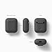 elago Premium Silicone AirPods Case Designed for Apple AirPods 1 and 2 [Front LED Visible] [Dark Grey]