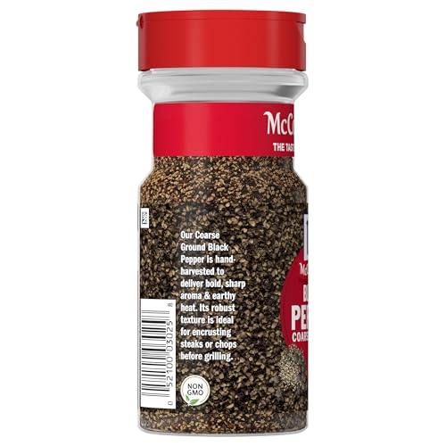 MCCORMICK COARSE GROUND BLACK PEPPER, 3.12 OZ