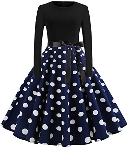 Chanyuhui Womens Dresses Vintage Dress for Women Mini Dress 50s Hepburn Floral Printed Elegant Party Swing Dress