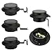 Falove Solar Light Lamp Yard Wall LED Light, Black