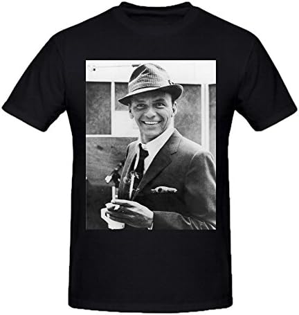 FGEXYZ Custom Frank Sinatra rip Men T Shirts Cotton Round Collar Black