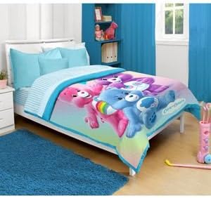 Amazon Com 2pc Blue Aqua Pink Purple Green Care Bear Twin Full