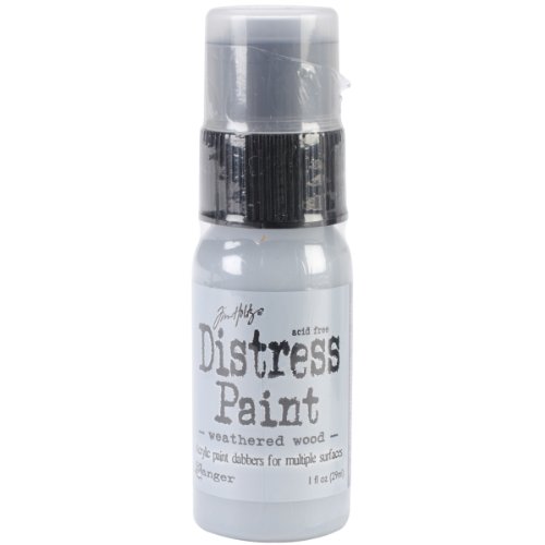 Ranger TDD-36524 Tim Holtz Distress Paint Bottle, 1-Ounce, Weathered Wood