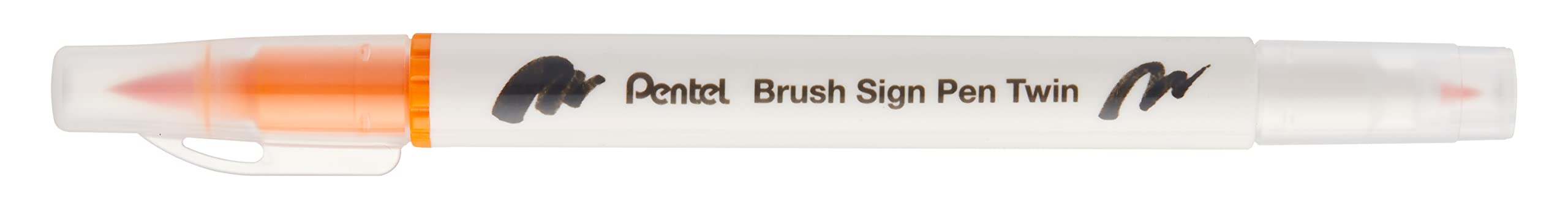 Pentel Brush Sign Pen Twin Tip Ochre - Pack of 10