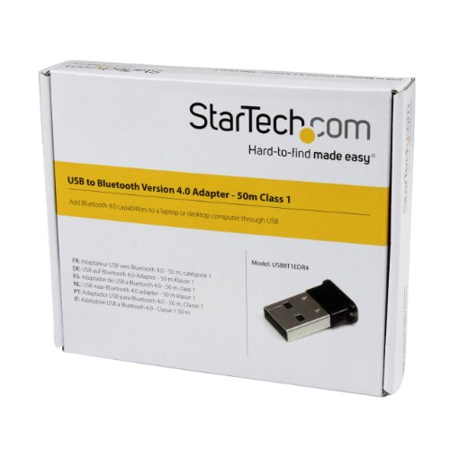 StarTech.com 50m 160-Feet Class 1 EDR Wireless Mini USB Bluetooth 4.0 Dongle Adapter (USBBT1EDR4)
