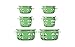 Lifefactory BPA-Free Glass Food Storage and Bakeware with Protective Silicone Sleeve and Lid, 6 Piece Grass Green