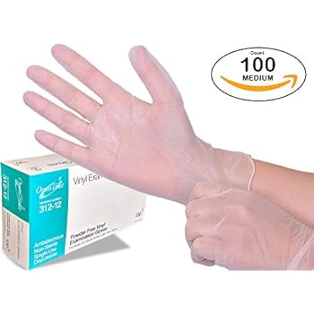 Amazon.com: Medium Disposable Vinyl Gloves 100 Count (One
