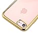 Iphone 7 Case,TongJI Transparent Clear Enhanced Grip [Slim Cushion] for Apple iPhone 7 (4.7)(2016)Gold