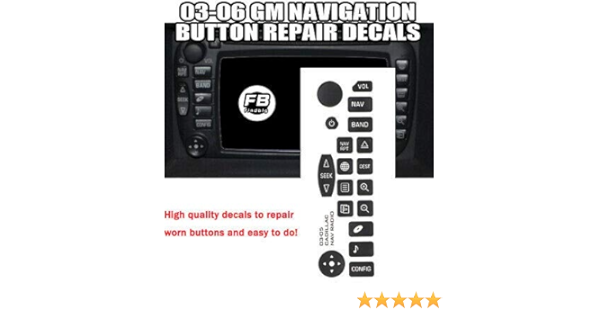 Navigation Radio Button Repair Decals Stickers For 03 05 Gm Cadillac Escalade Hu Amazon Com Industrial Scientific