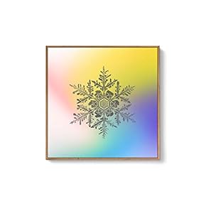 Framed Canvas Wall Art for Living Room, Bedroom Snowflake Theme Canvas Prints for Home Decoration Ready to Hang - 16x16 inches