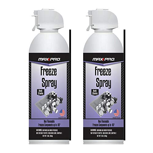 MAX Professional 7777 Blow Off Freeze Spray Electronic Component Cooler (10 oz, 2-Pack)