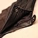 Warmen Women's Nappa Genuine Leather Half Finger Mittens Snap Closure (L, black)