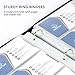 AHGXG Business Card Book Holder, Leather Organizer Binder with Folder Pen Holder, Name Card Organizer Credit Card Holder, 600 Cards, Black
