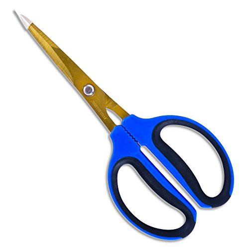 CastleGreens Shear Perfection Stainless Steel Bonsai Scissors with Titanium Coated 60mm Straight Blade Garden Pruning Shears