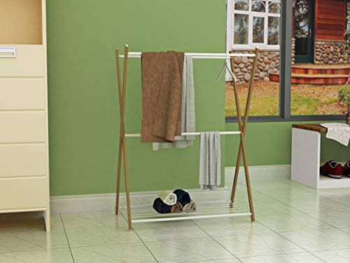JEROAL Towel Rack Rail Stand Bathroom Storage Rack Laundry Drying Rack Hanger - Thumbnail 2