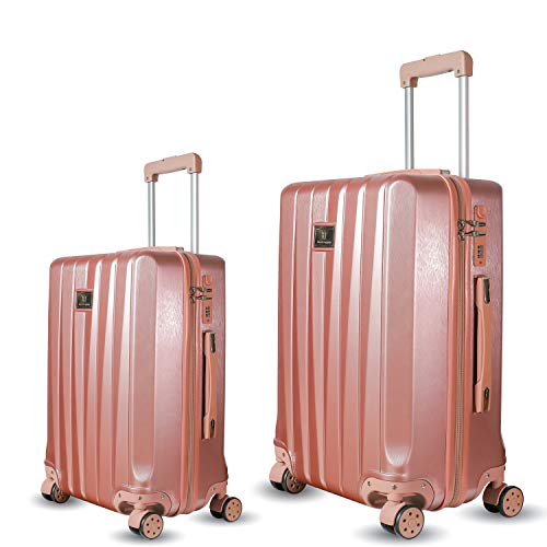 ZM Luggage Sets Hardside Spinner Suitcase PC ABS Builtin AntiTheft