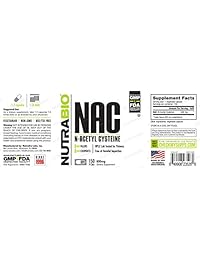 nutrabio n-acetyl-cysteine (Nac) 600 mg – 150 Cápsulas de verduras