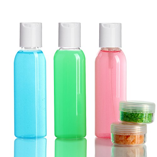 Clear Travel Bottle Set and Toiletries Liquid Containers, 9 Pieces in
