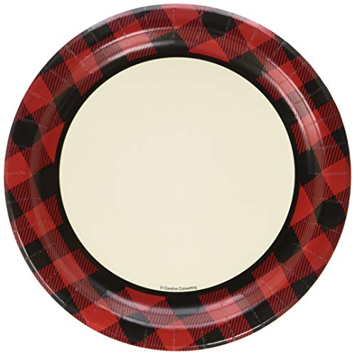 Creative Converting 321825 8 Count Buffalo Plaid Dinner Plates, Any, Multicolor
