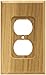 Brainerd 64665 Wood Square Single Duplex Outlet Wall Plate / Switch Plate / Cover, Medium Oak