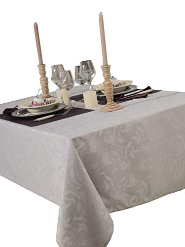 CALITEX Tovaglia Damassee Ombra Grigio Perla 150 x 300