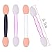 eBoot Disposable Dual Sided Eyeshadow Brush Sponge Tipped Oval Makeup Applicator, 100 Pieces (Multicolor)
