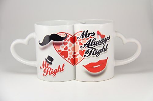 Mr Right Mrs Always Right. Couple Coffee Mug. Coffee Mug Set. MICROWAVE and DISHWASHER SAVE.