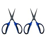 Happy Hydro - Trimming Scissors - Straight Tip - 60mm Teflon Blades - Ergonomic Comfort Grip Handles - 2 Pack