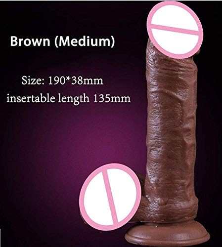 Super R-Ealistic Suction Cup Male Artificial Genital Large D-Ick Toys for Woman Real Feel Soft P-Eniss Fake P-Enis Tshirt,Brown X M 190Mm