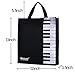 Piano Keys Music Waterproof Oxford Cloth Handbag Shoulder Tote Shopping Bag Gift (Black-MG-339)