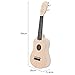 21 inch Ukulele DIY Kit Set, Lindenwood Body Neck Bridge Fretboard Ukulele Crafts for Learning Children's Gift
