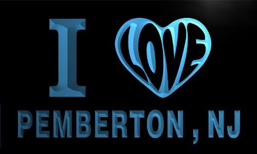 v61112-b I Love PEMBERTON , NJ NEW JERSEY City Limit Neon Light Sign