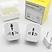 LURICO Travel Adapter, Universal All in One Worldwide Travel Power Plug Wall AC Adapter Charger with Dual USB Charging for USA EU UK AUS (White)