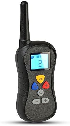 Remote Dog Training Collar - 330 yards,16 Levels of Shock, Vibration and Tone with Backlight LCD, Separate Silicone Buttons - Water Resistant Best for Large, Medium, Small Dogs (Extra Remote, Black)