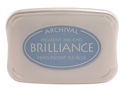 Tsukineko Brilliance Full-Size Pad, Pearlescent Ice Blue