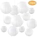 24pcs White Paper Lanterns Decoration for Weddings, Birthdays, Parties, 6 Inches, 8 Inches, 10 Inches, 12 Inches Hanging Paper Lanterns (6 of Each Size) by ZJHAI
