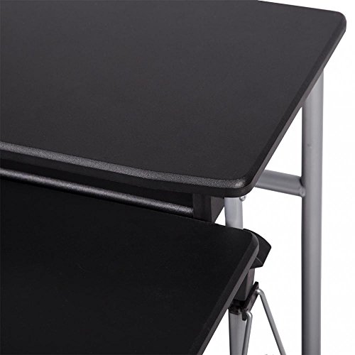 Computer Desk Folding Table Workstation Home Office furniture Black - Thumbnail 7