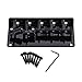 ammoon 5-saddle Bridge Set for 5 String Electric Bass Guitar Part Replacement