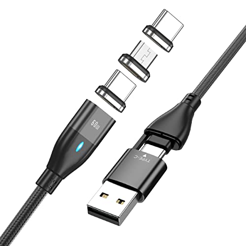 Magnetic Charging Cable, PD 60W Fast C to C Fast Charging