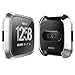 NANW Screen Protector Compatible with Fitbit Versa Lite Edition (3-Pack), All-Around Screen Protective Screen Case Bumper Cover Saver Soft TPU Plated Case, (NOT for Fit bit Versa Smartwatch)