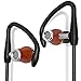 Symphonized NRG S Genuine Wood Bluetooth Earbuds, Wireless In-ear Noise-isolating Headphones, Earphones with Angle-Fit Ear Tips, Comfort Neckband, Mic, Volume Control - Black