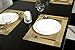 SICOHOME Placemats,Gold Vinyl Placemats Set of 4